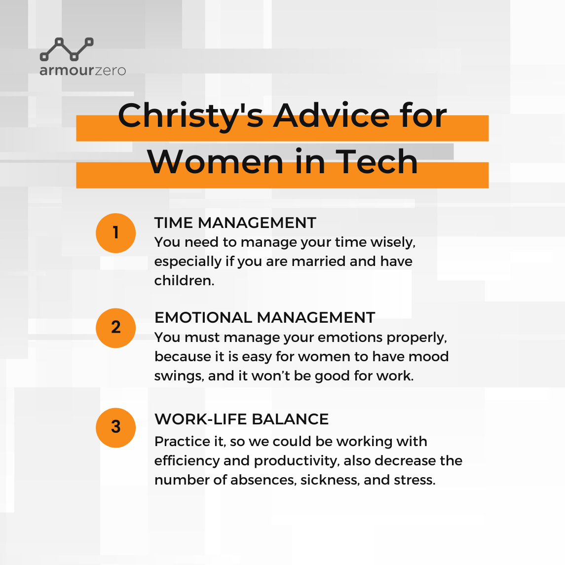 Christy Wong's Advice Christy Wong's Advice for Women in Tech