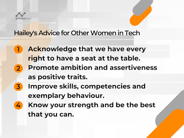 Hailey Park Advice Women in Tech
