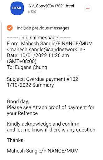 example of email phishing