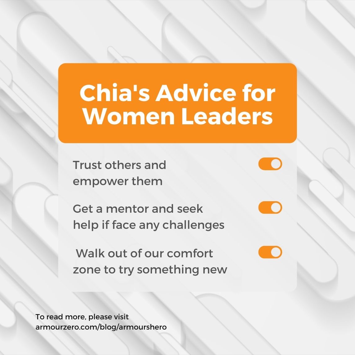 Tay Chia Chia Advice for Women Leaders especially Women in Tech