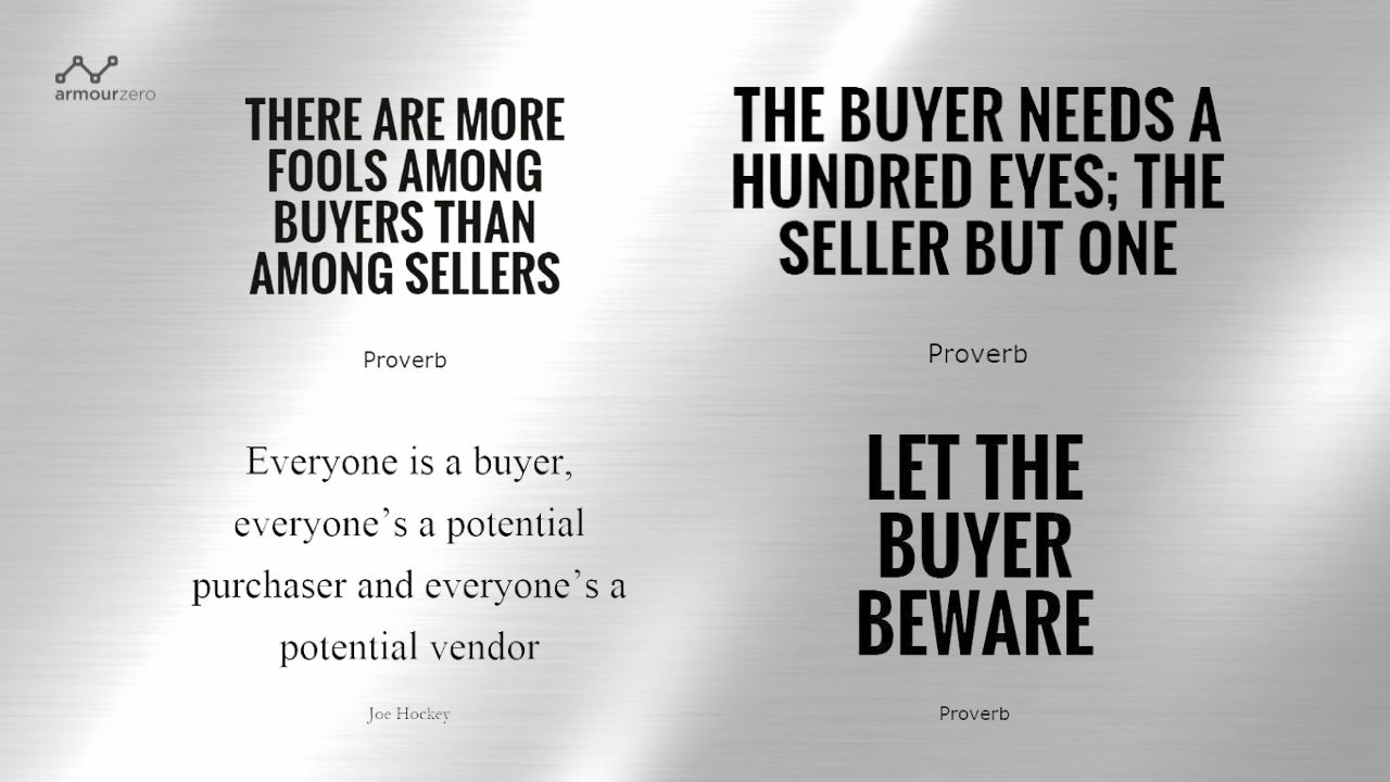 Quotes about buyer from Eugene Chung - ArmourZero