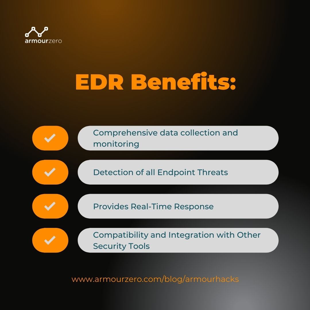 Antivirus vs EDR (1) Endpoint Detection and Response benefits - ArmourZero