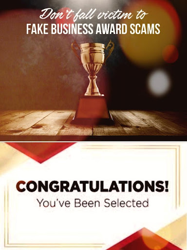 business vanity awards - weme Fake Business Award Scams