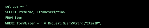 a string query that is sent to the database as a single SQL statement