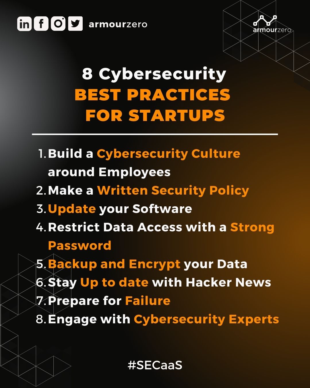 8 Cybersecurity best practice Cybersecurity best practices for startups