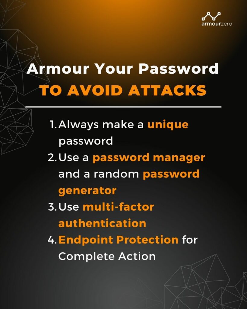 Armour your password tips Armour your password tips to prevent cybercrime