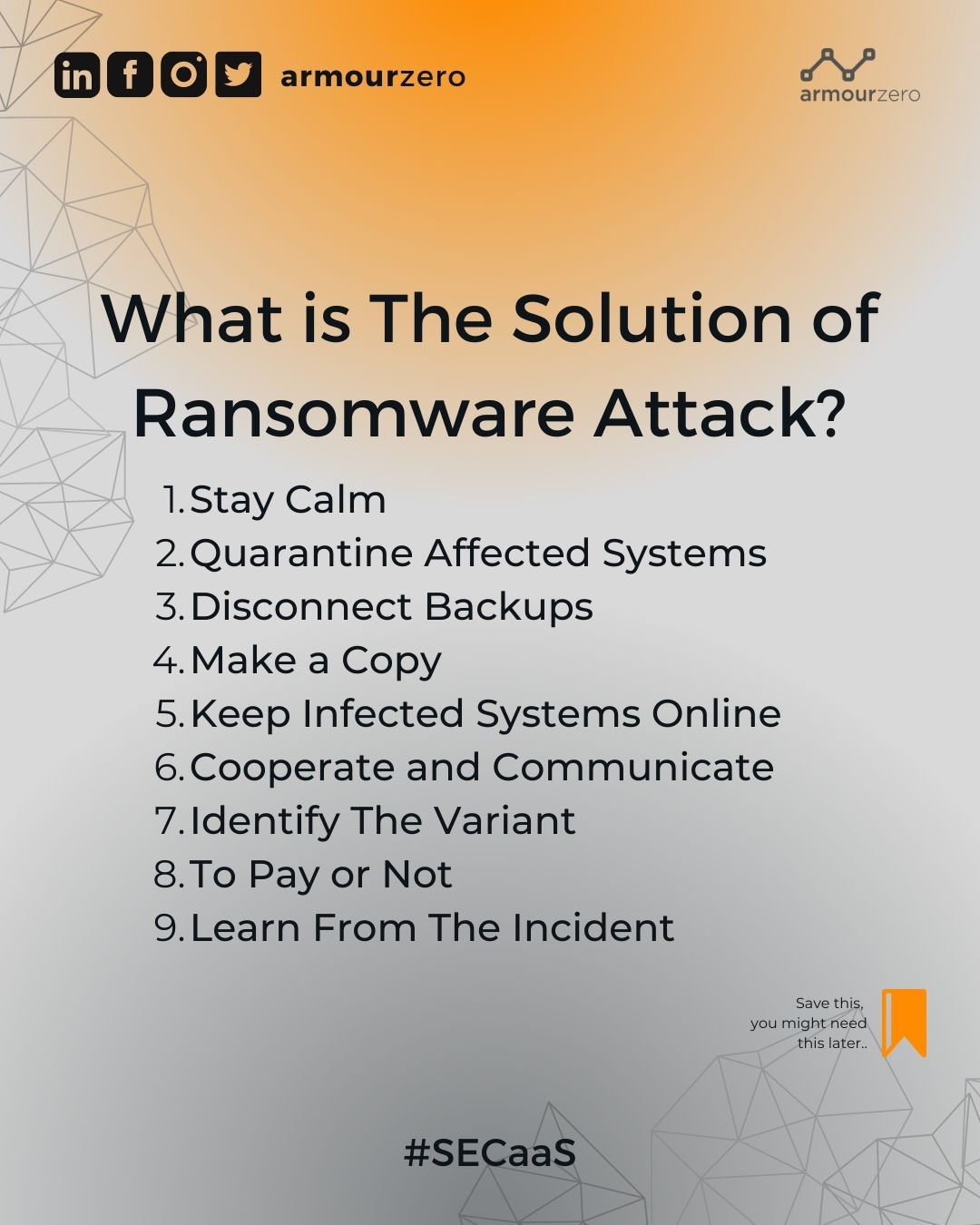 9 solutions of ransomware attacks What is The Solution of Ransomware Attack?