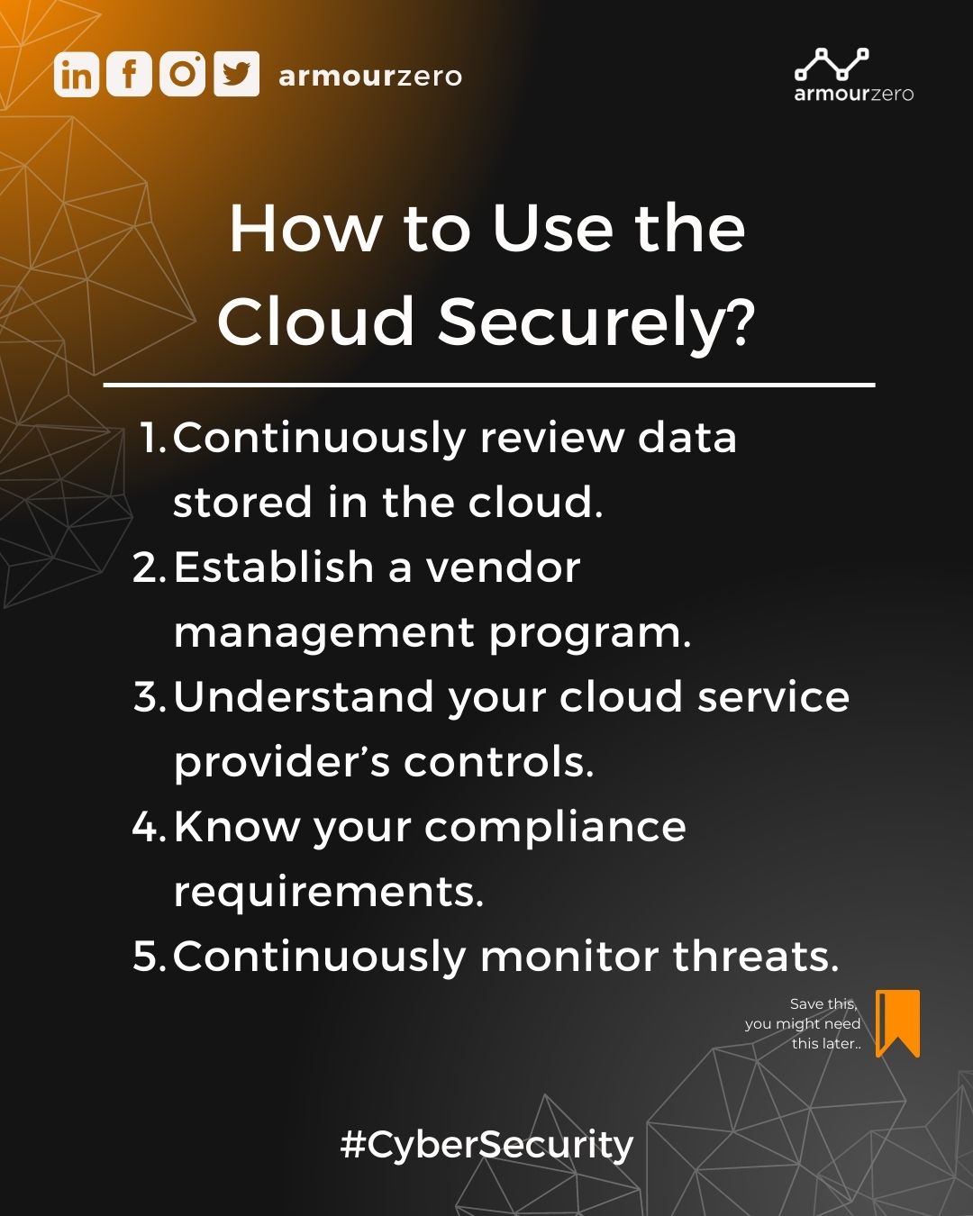 How to Use the Cloud Securely? ArmourZero