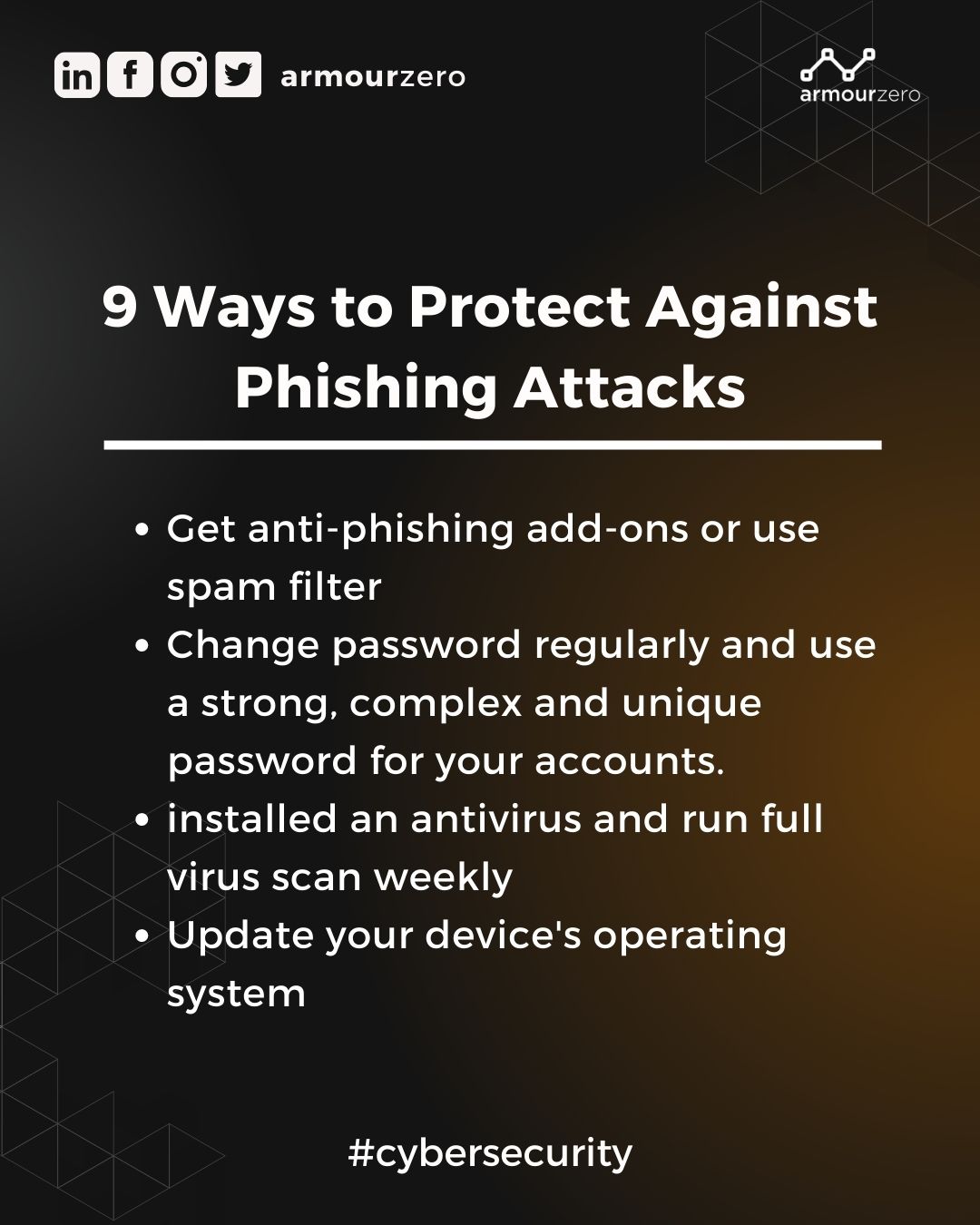 9 Ways to Protect Against Phishing Attacks b 9 ways to Protect your business against phishing by armourzero