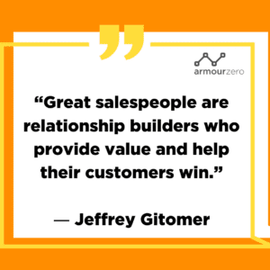 Jeffrey Gitomer Great salesperson quote