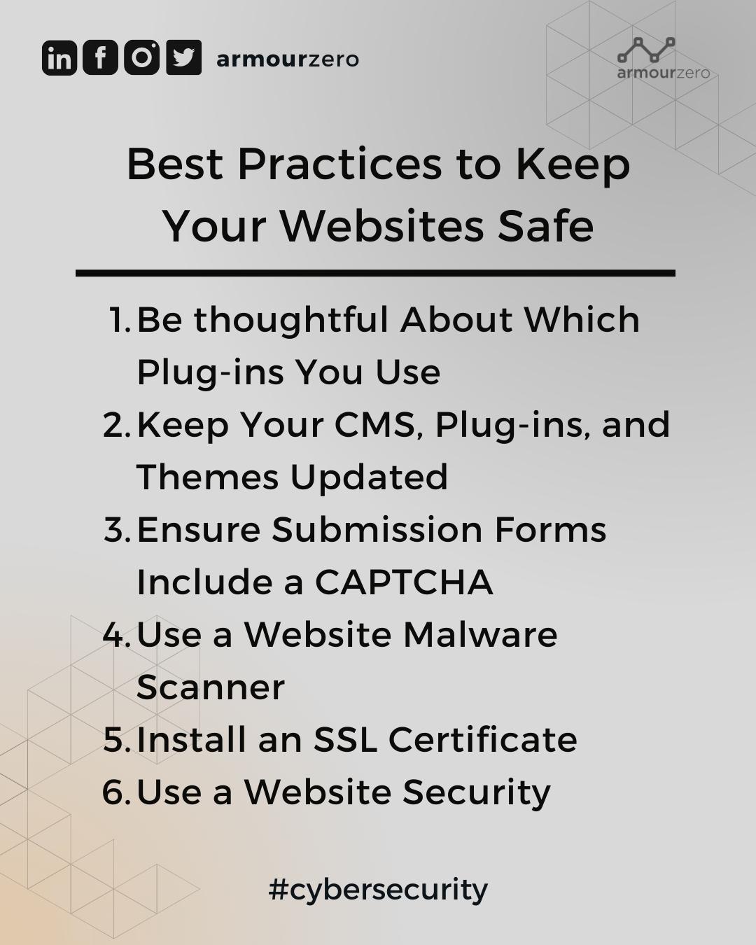 Best Practices to Keep Your Websites Safe Best Practices to Keep Your Websites Safe