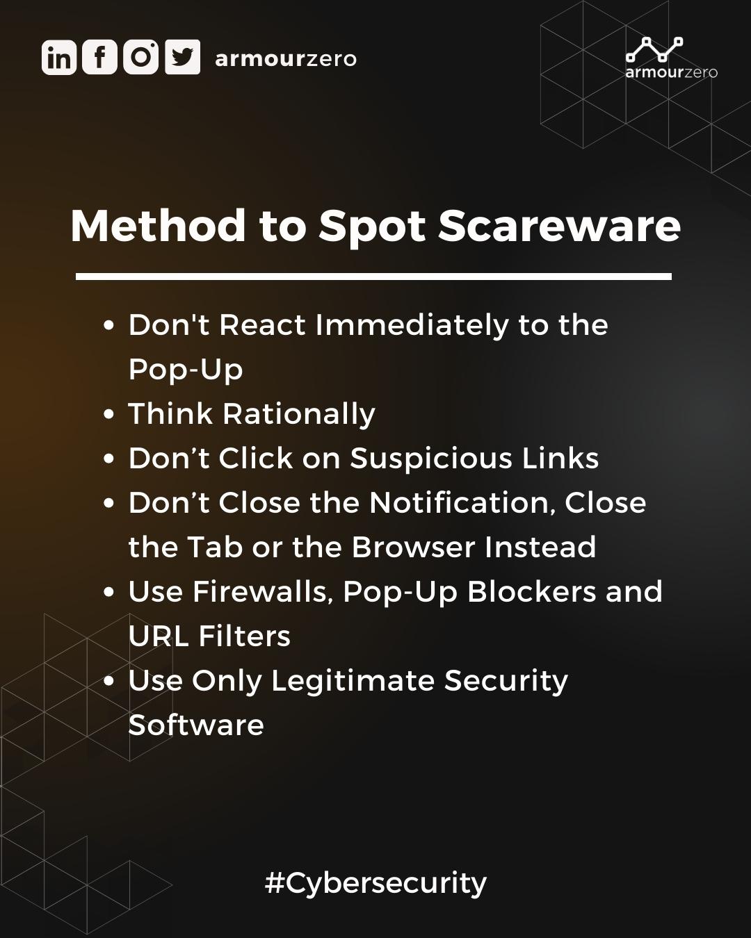 Method to Spot Scare Software aka Scareware