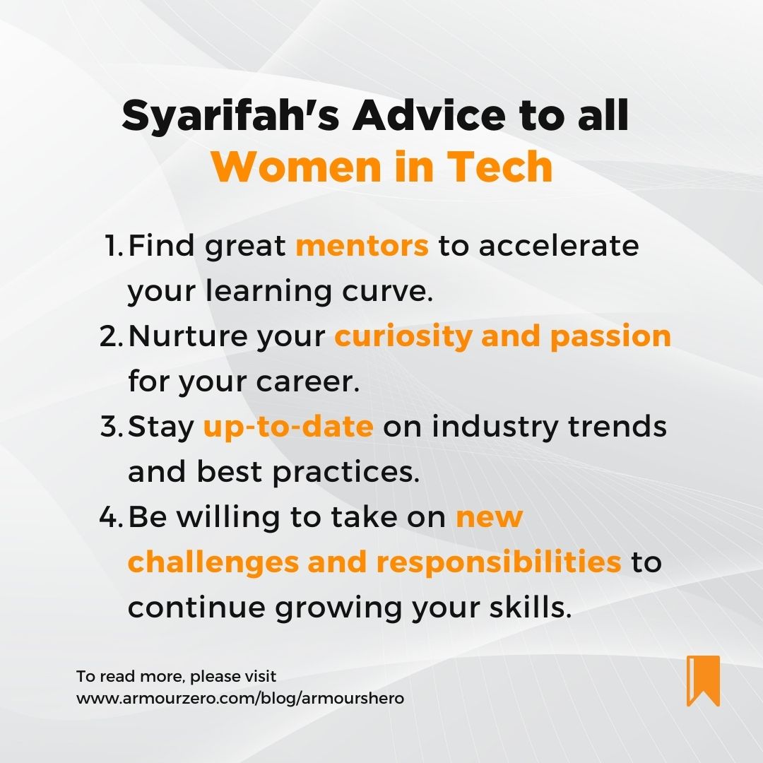 Syarifah advice for women in tech Syarifah Suci Armilia