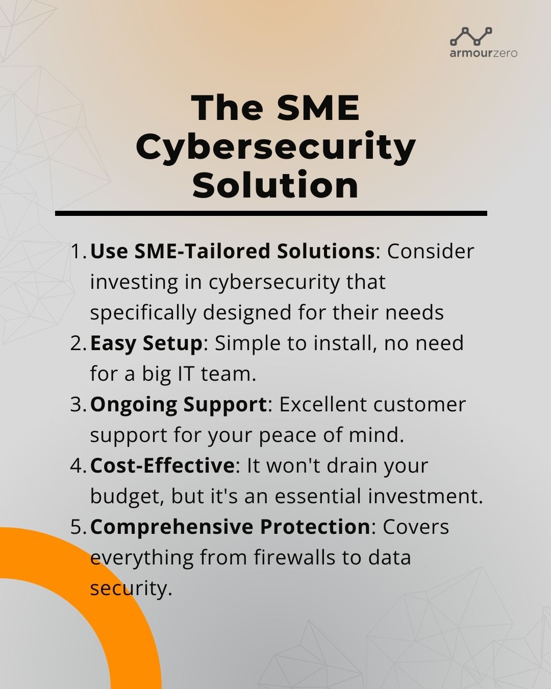 The SME Cybersecurity Solution Cybersecurity for Small-to-medium sized SME business