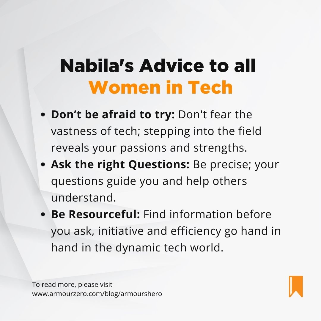 Nabila advice for women in tech Nabila Hishamuddin, Respond.io